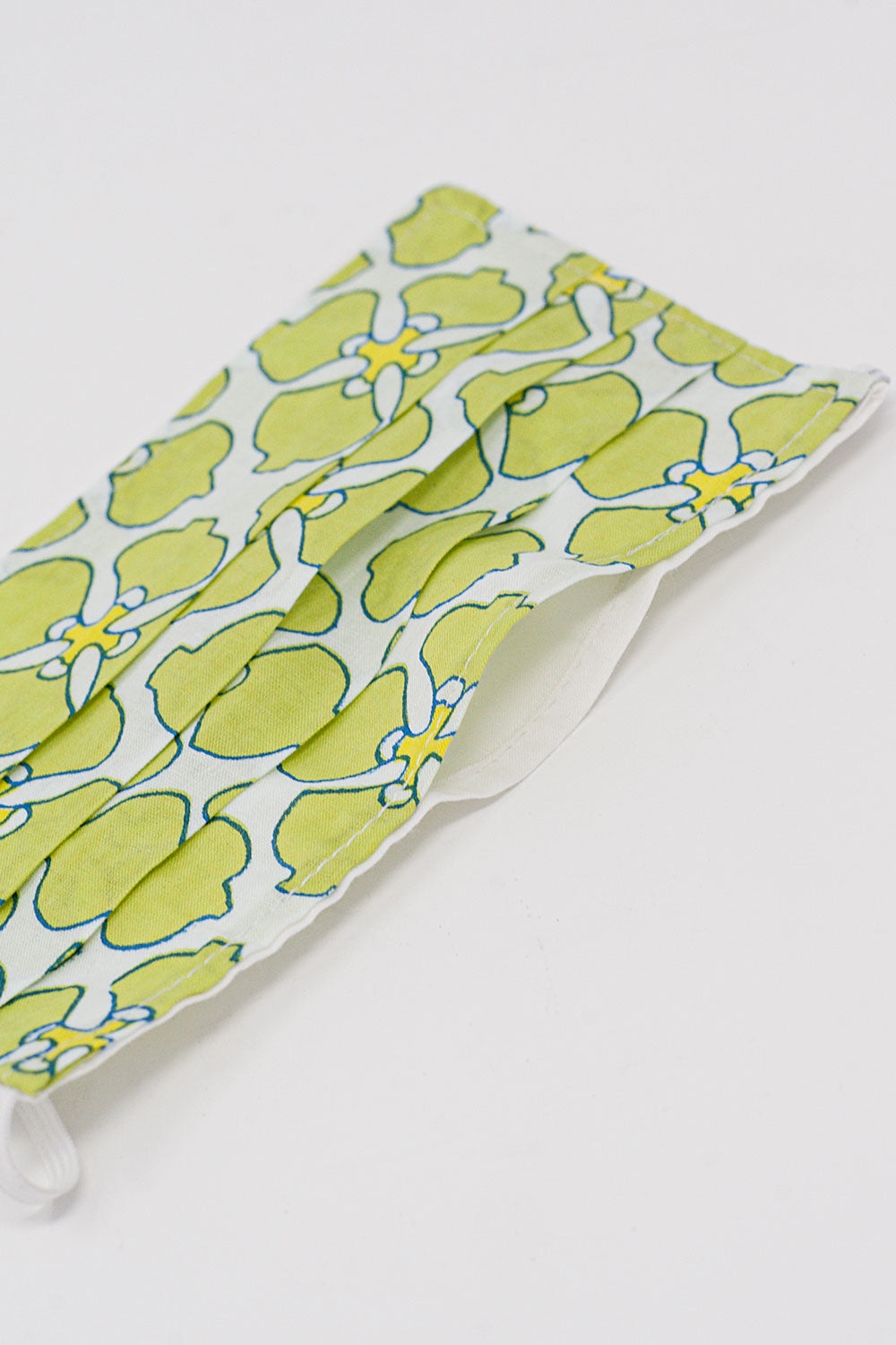 Pack 2 maschere in cotone biologico con stampa verde e turchese