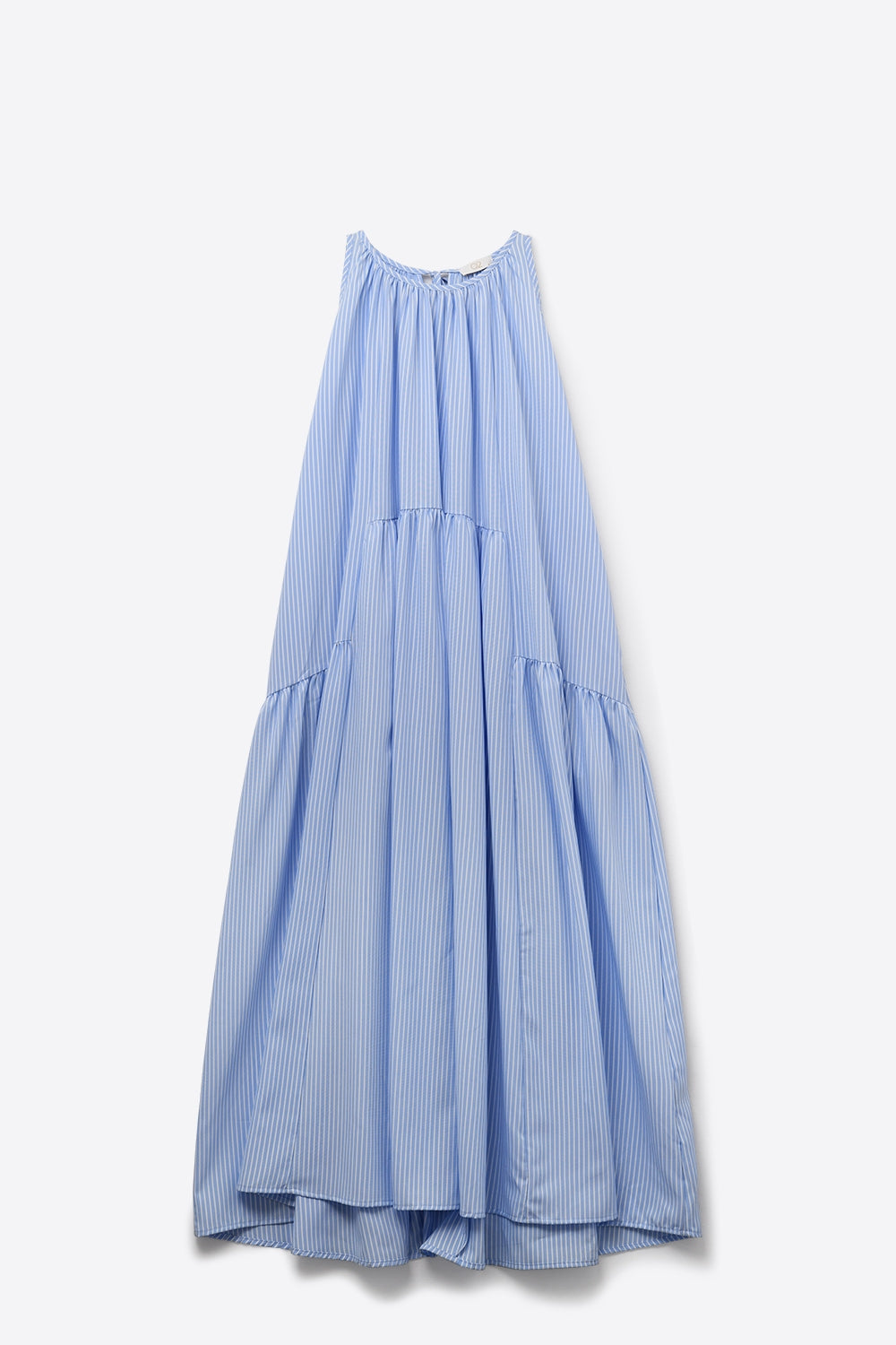 Abito a righe con aletta blu e bianco