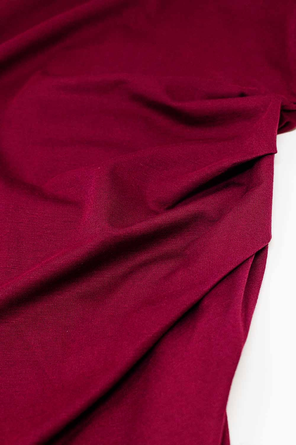 Abito senza maniche in tencel elasticizzato bordeaux