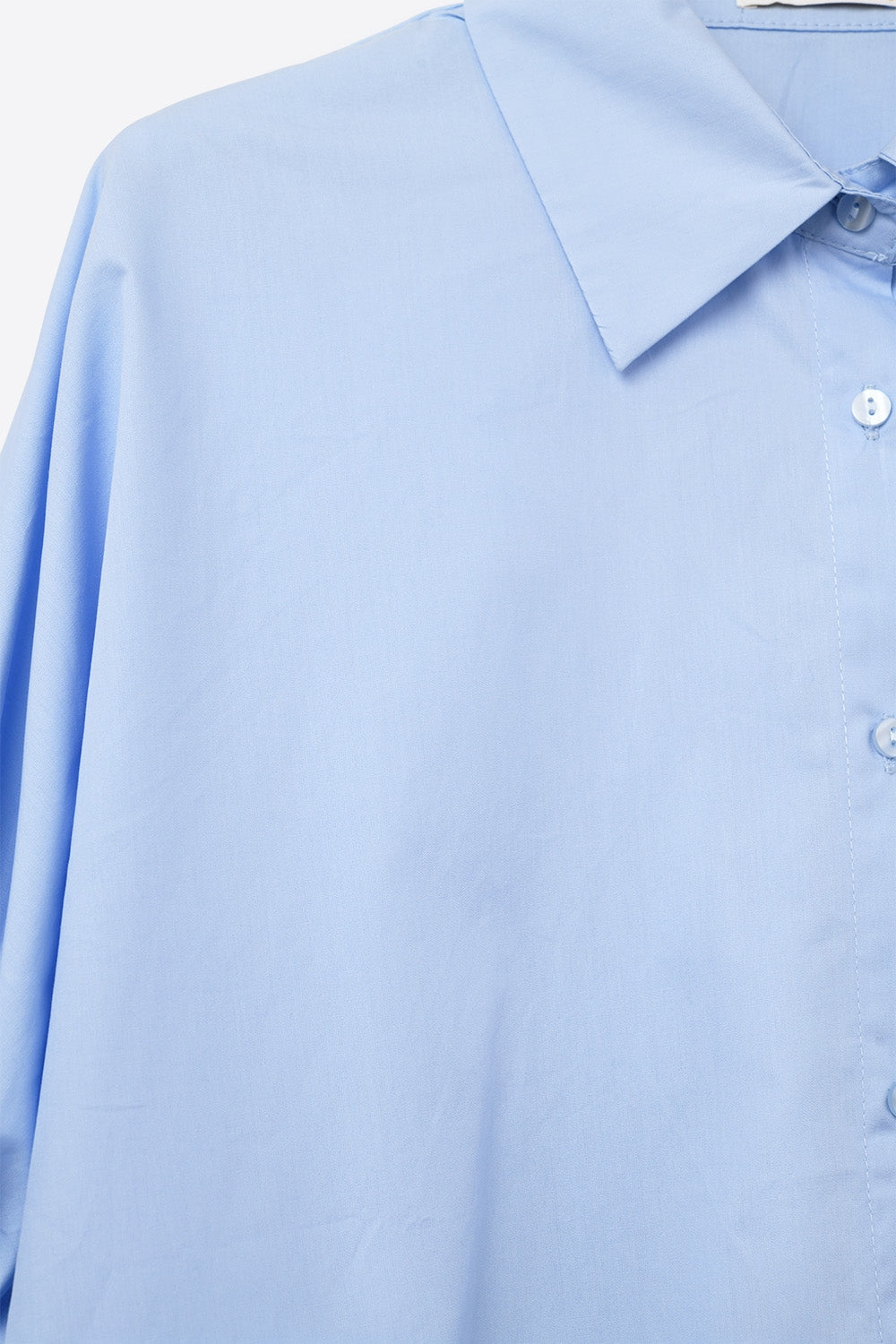Camicetta oversize blu baby con maniche corte