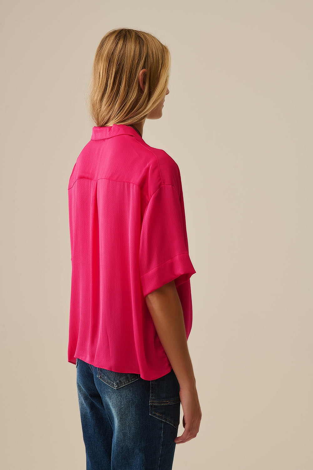 Camicia a portafoglio in fucsia