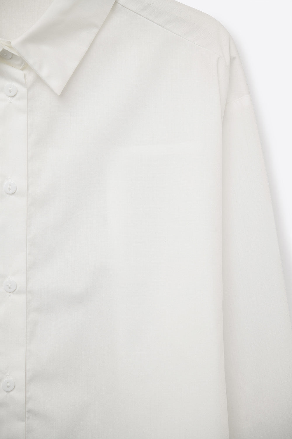 camicia in popeline bianco con polsini extra larghi