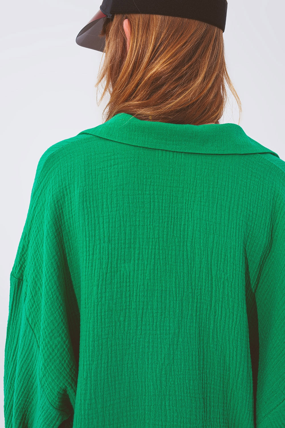 Camicia verde dal Taglio Ampio e Strutturato