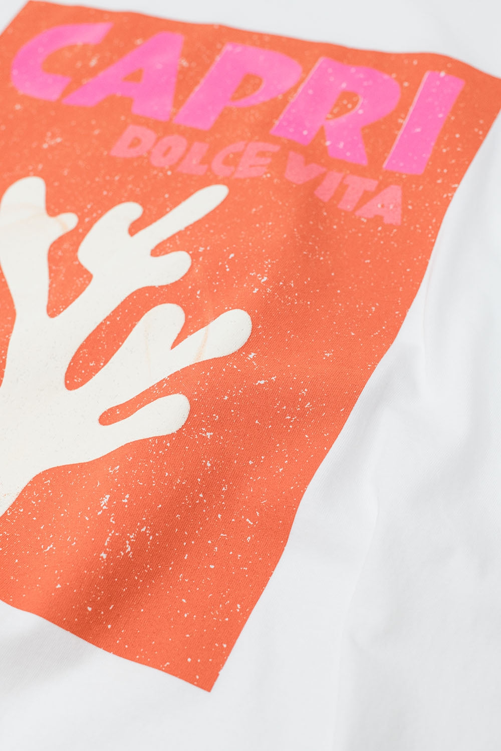 Capri La Dolce Vita - T-shirt bianca con stampa grafica
