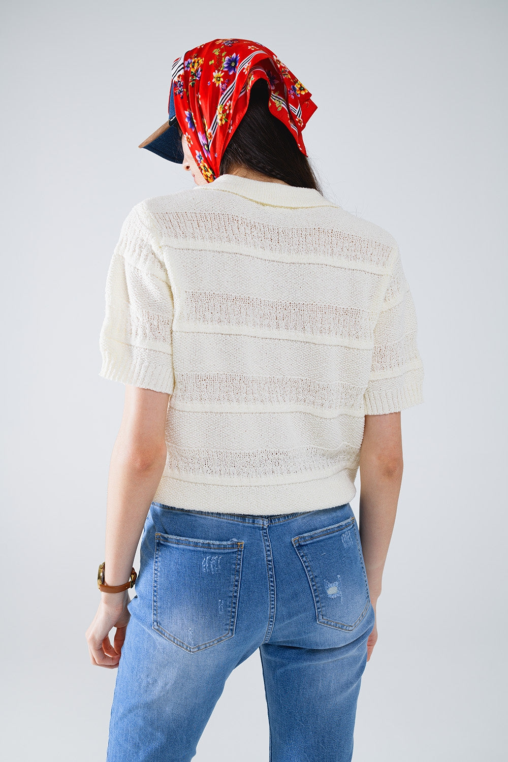 Cardigan in maglia con bottoni e tasche sul petto