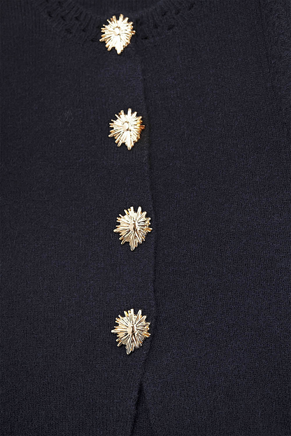 Gilet in maglia color navy con bottoni dorati