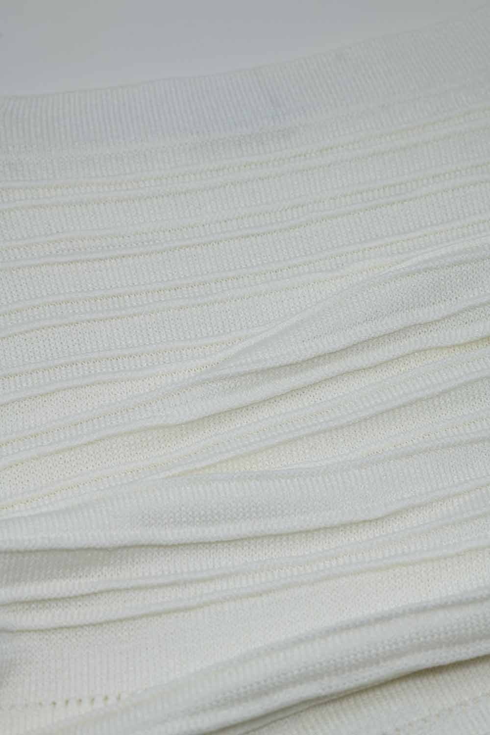 Gonna midi in maglia bianca