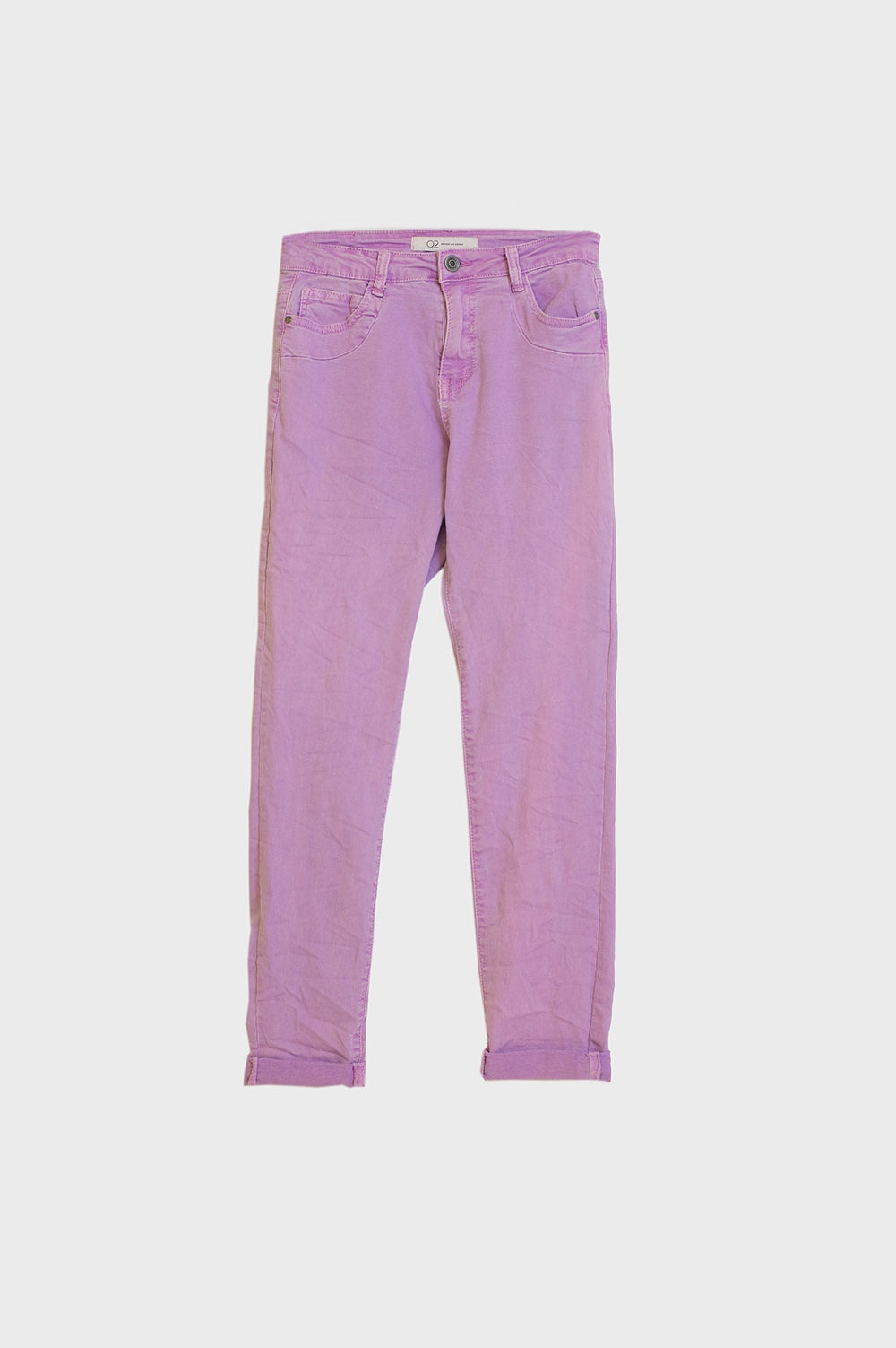 Jeans a gamba dritta in lila