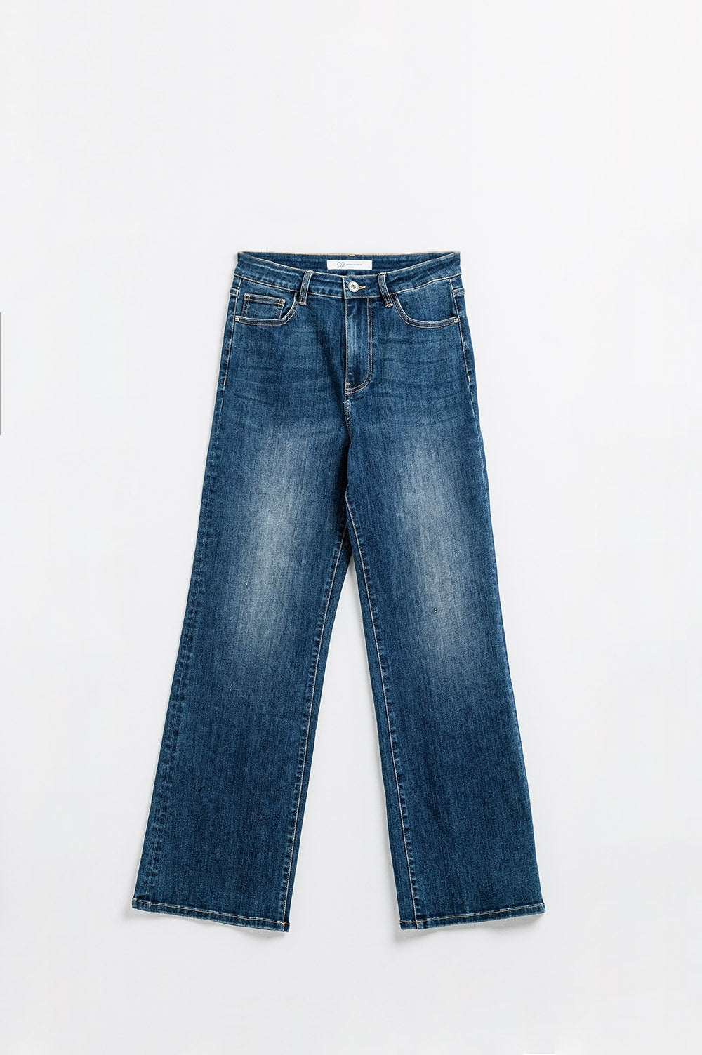 Q2 jeans a gamba dritta lavaggio medio