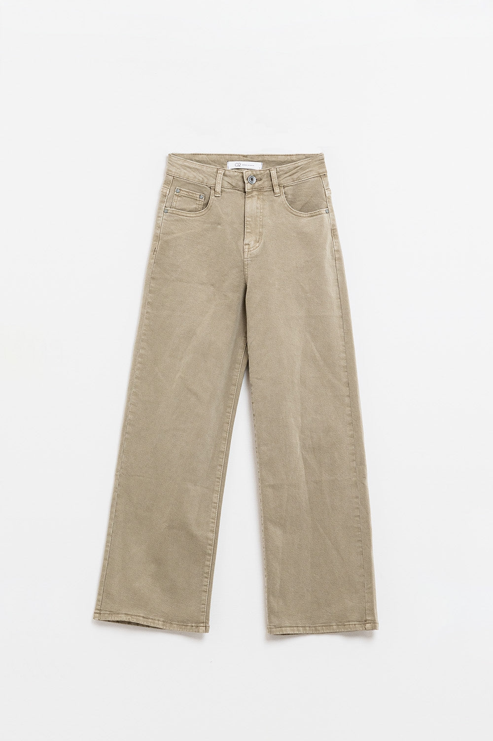 Jeans a Zampa alla Caviglia color beige