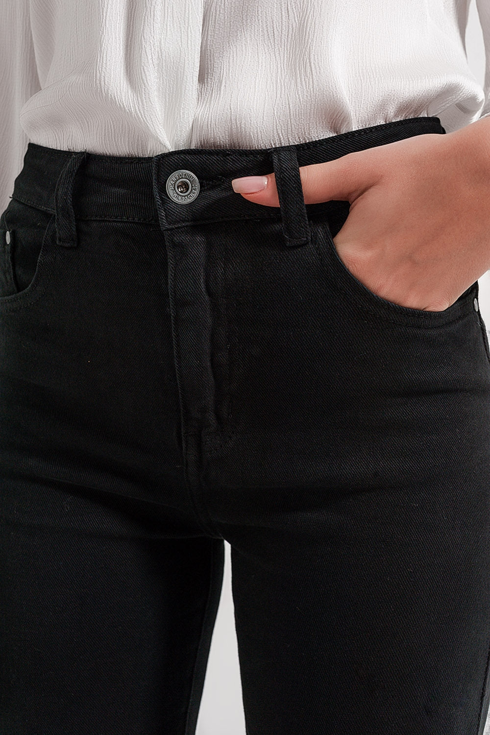 Jeans a zampa color nero