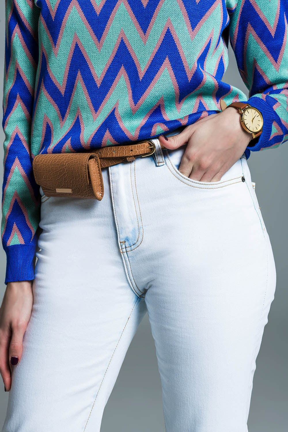 Jeans basic a gamba dritta sbiancati