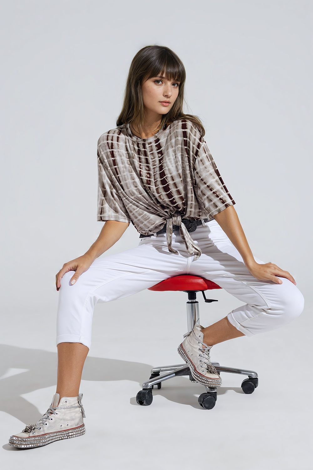 Jeans Basic skinny alla caviglia in bianco