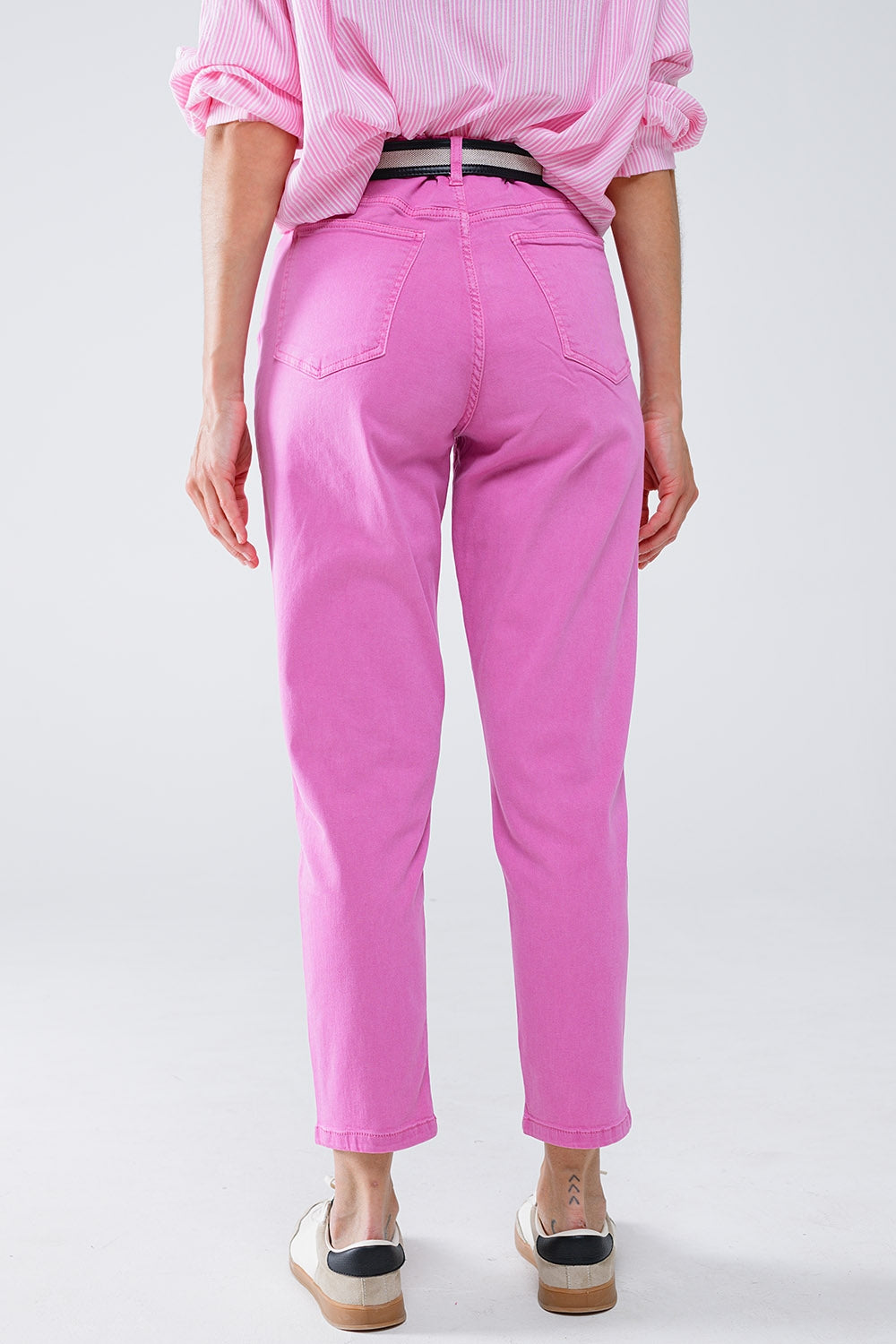 Jeans Basic skinny alla caviglia in rosa