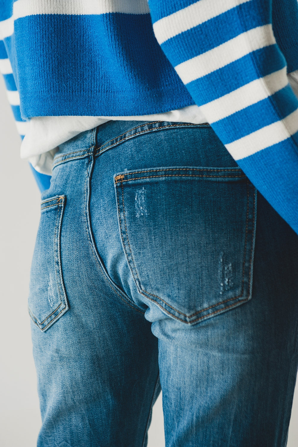 Jeans bottoni a vista