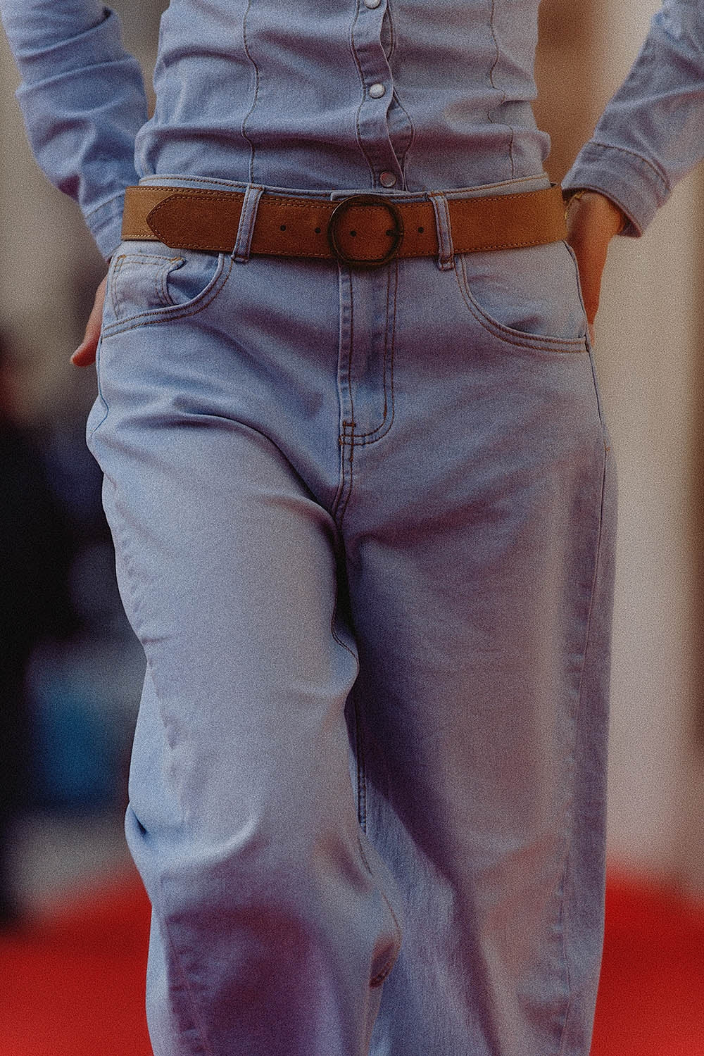 Jeans Boyfriend Stretchy Barrel in lavaggio chiaro