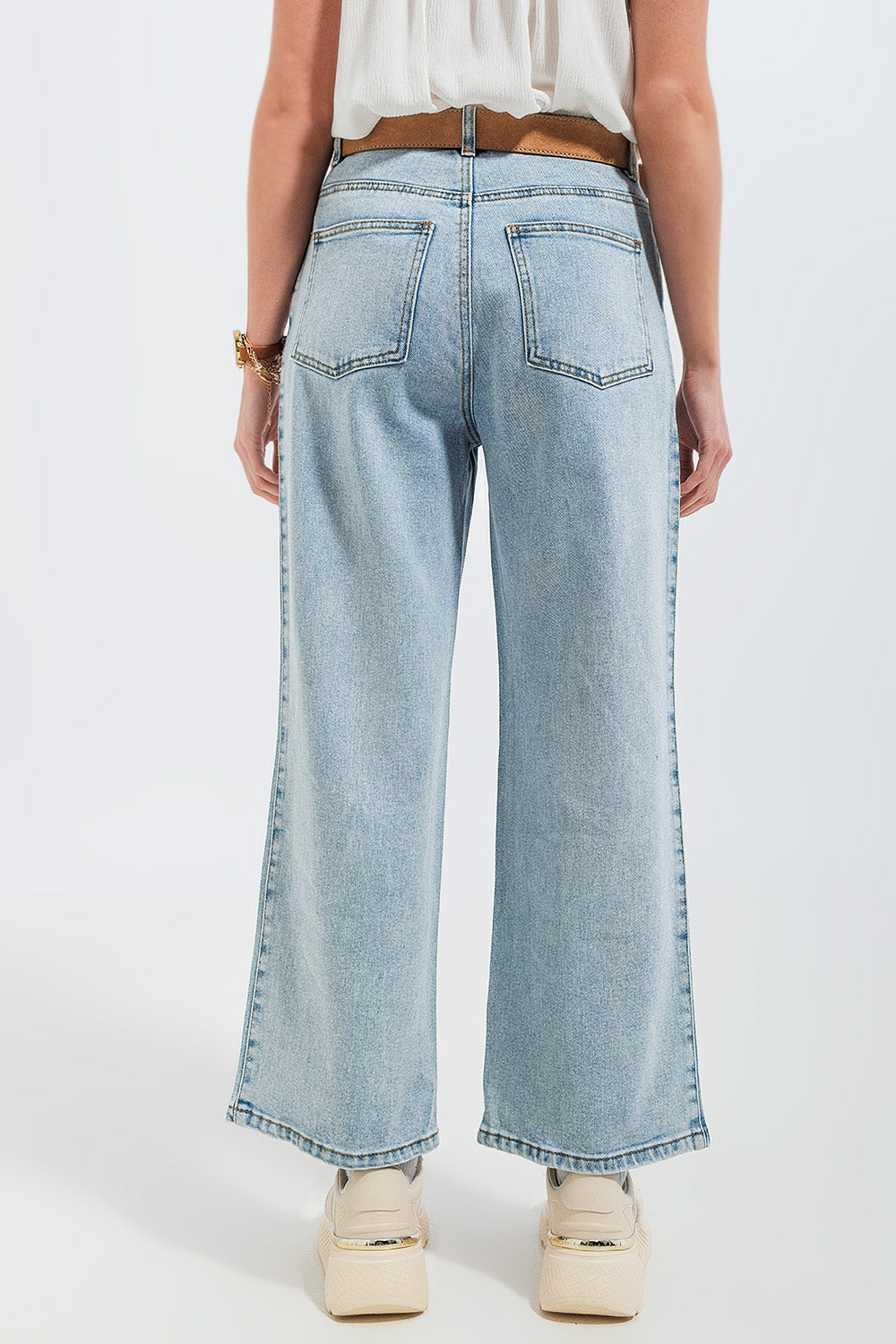Jeans con stampa di stelle