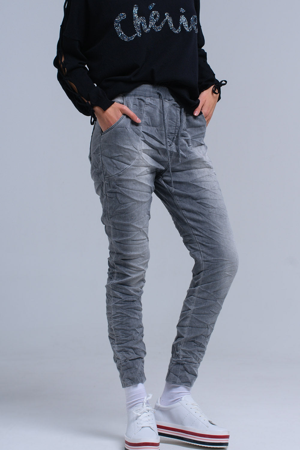 Jeans jogger grigi
