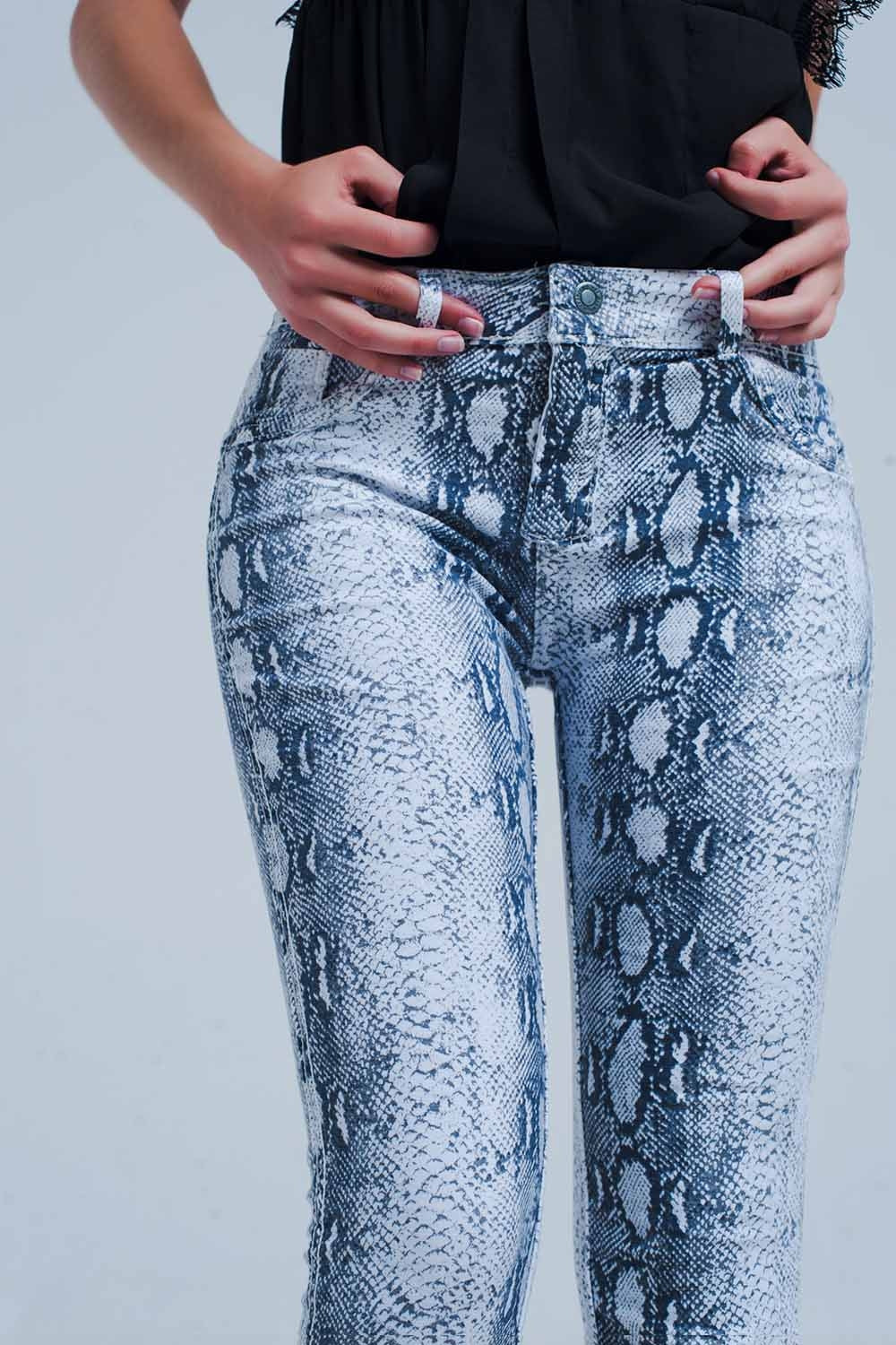 Jeans reversibili in bianco