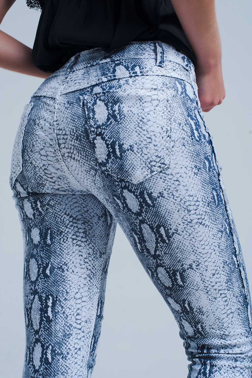 Jeans reversibili in bianco