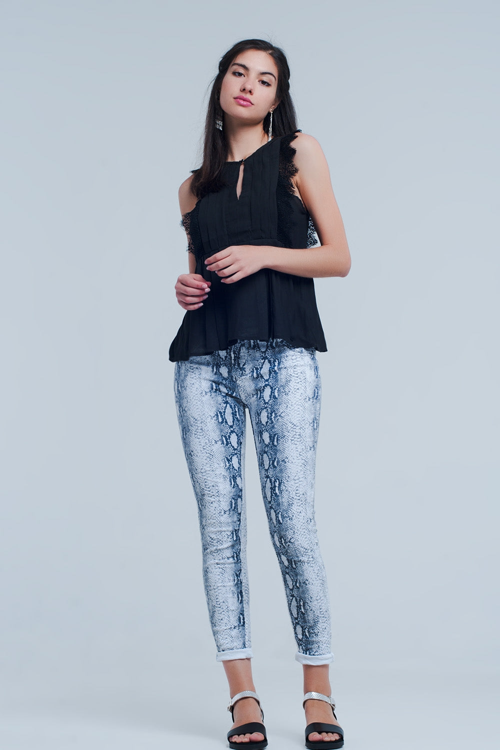 Jeans reversibili in bianco