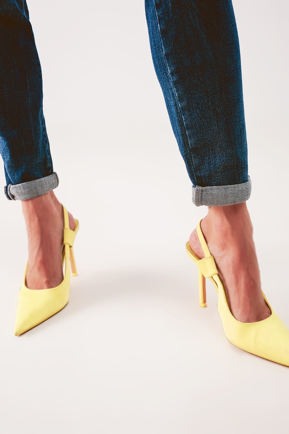 Jeans skinny a vita alta lavaggio blu medio