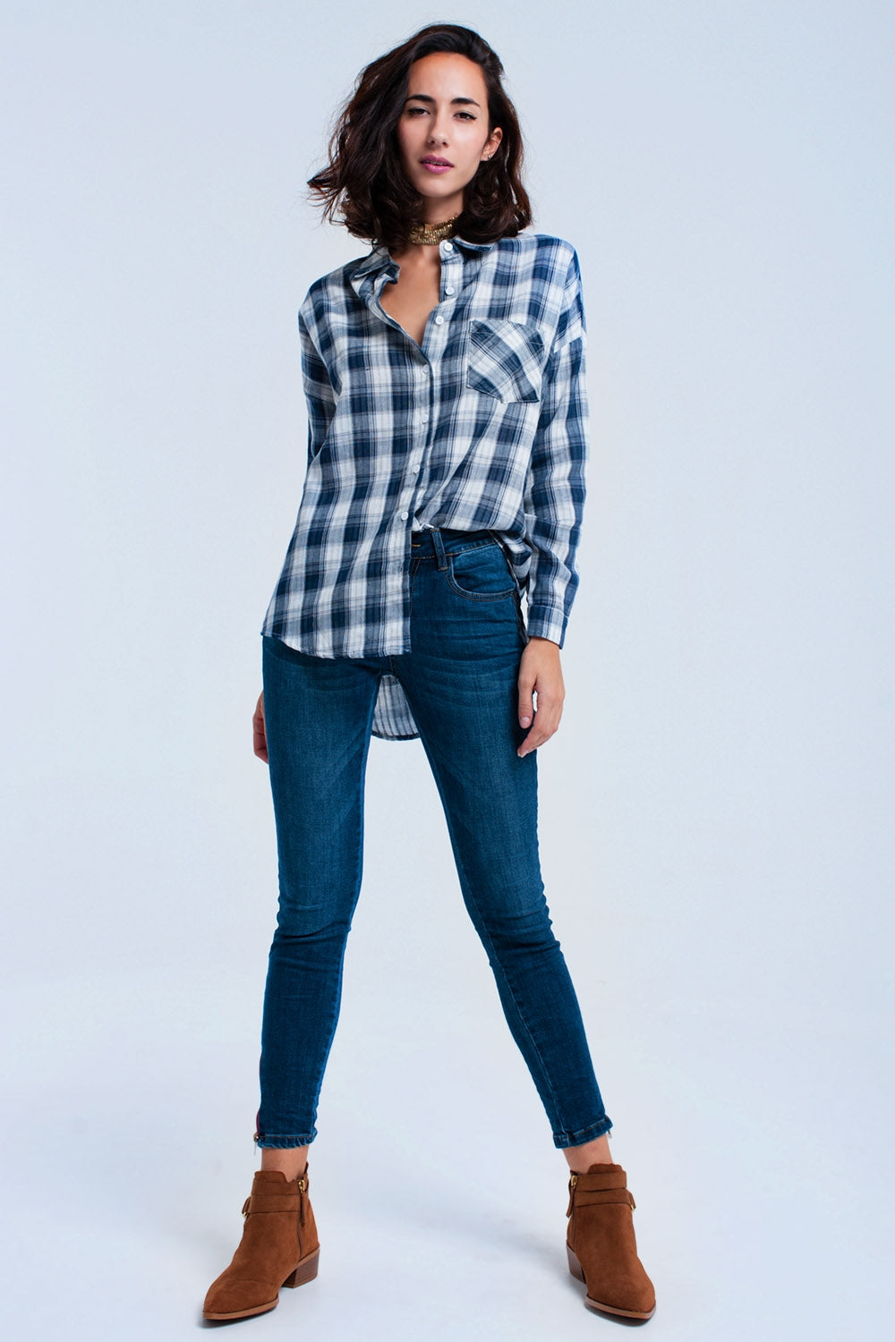 Jeans skinny con cerniera