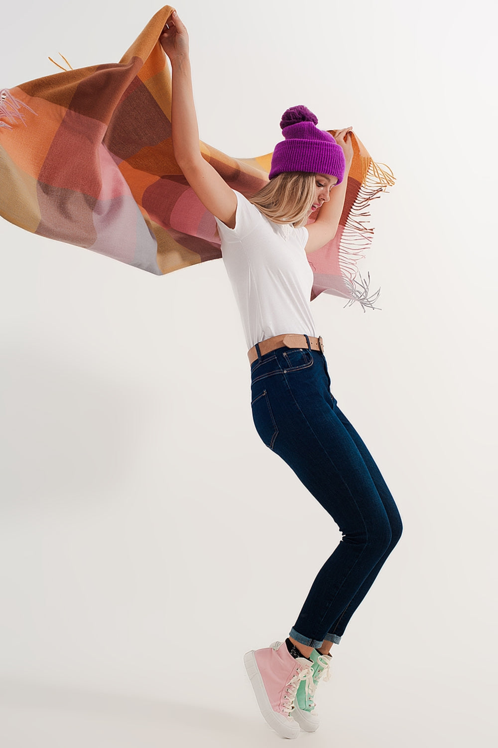 Jeans skinny fit denim elasticizzato blu medio