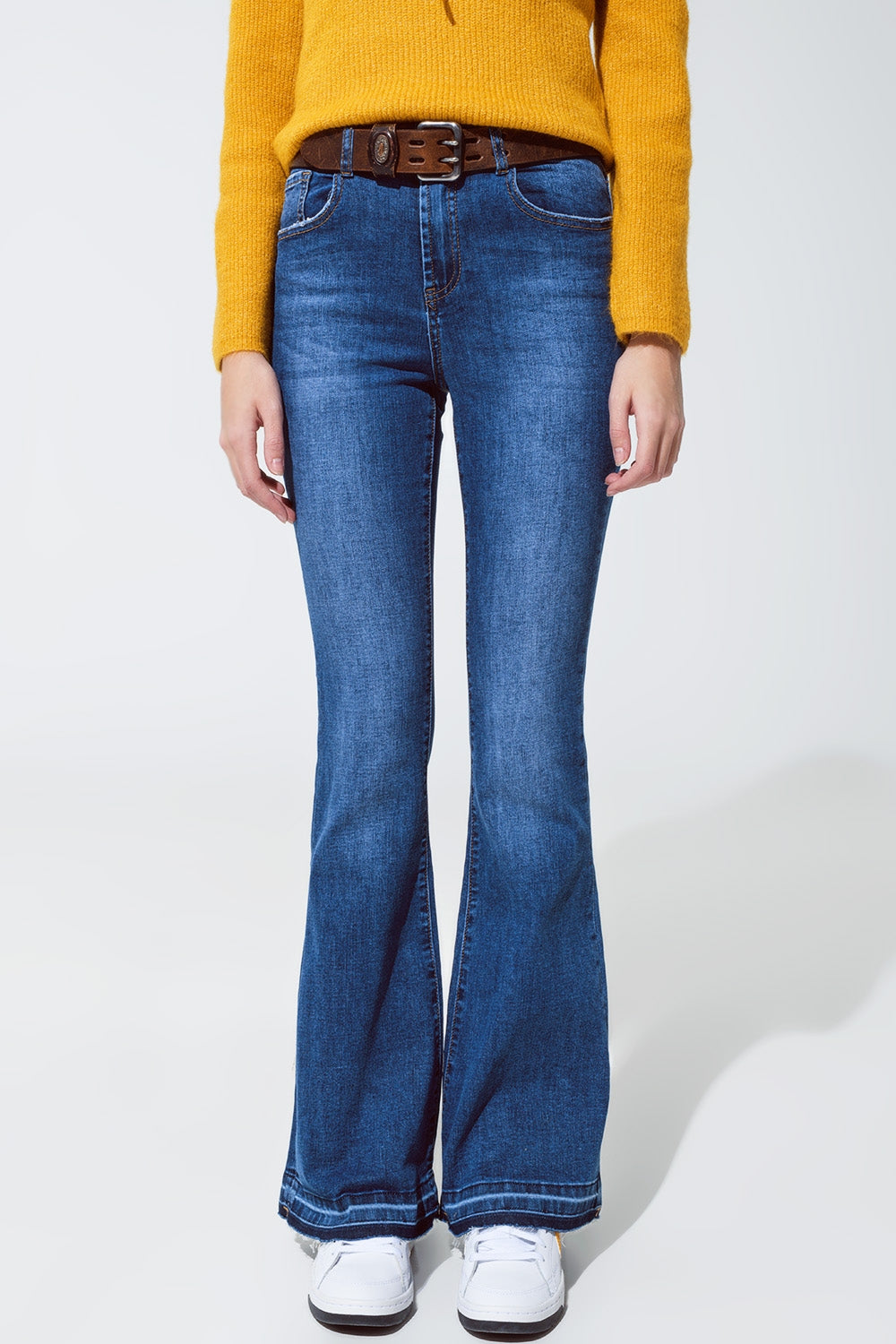 Jeans skinny svasati blu medio