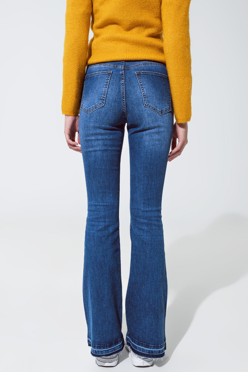 Jeans skinny svasati blu medio