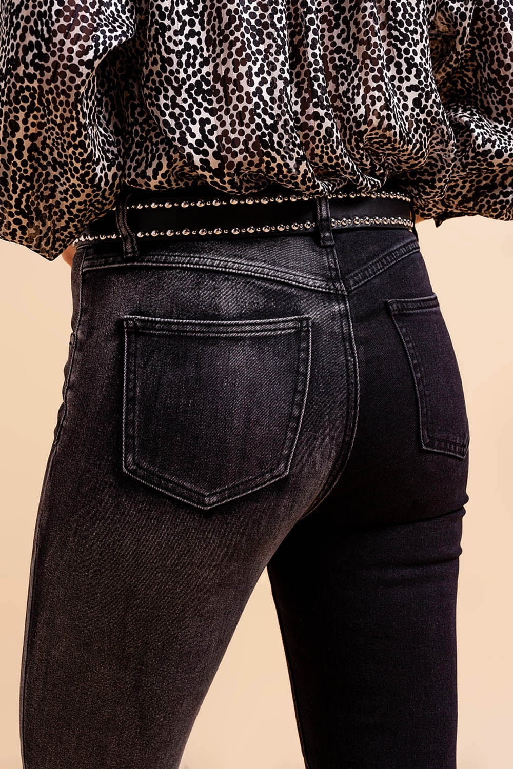 Jeans slim in color block
