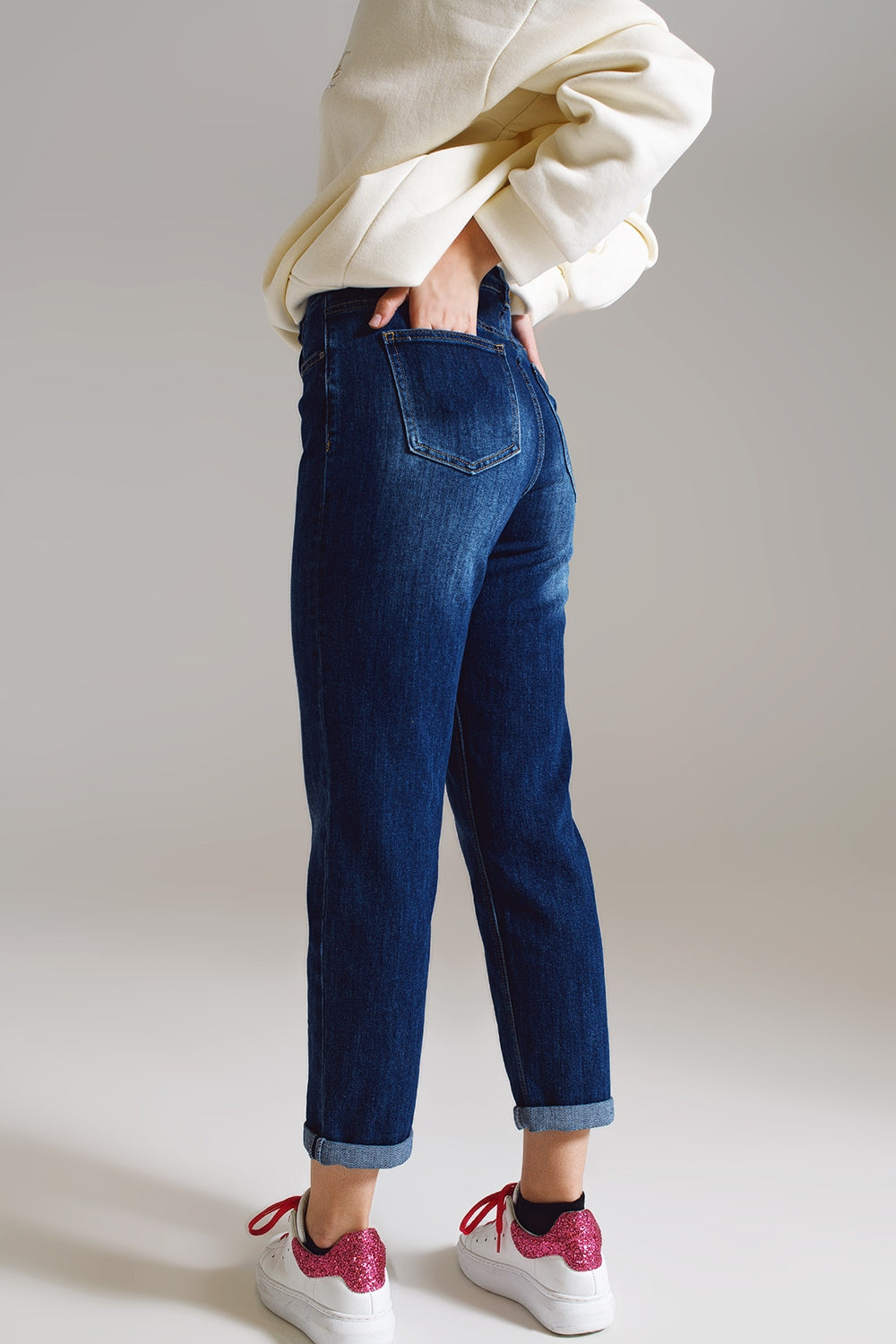 Jeans Straight basic in lavaggio scuro