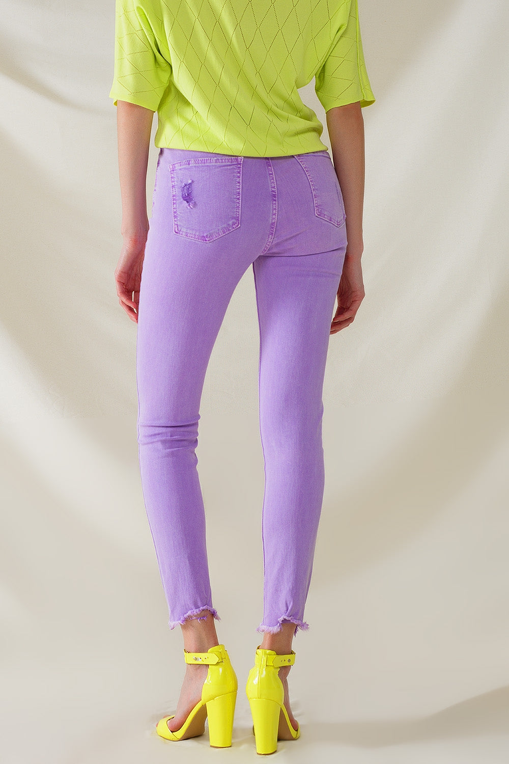 Jeans super skinny a vita alta lilla