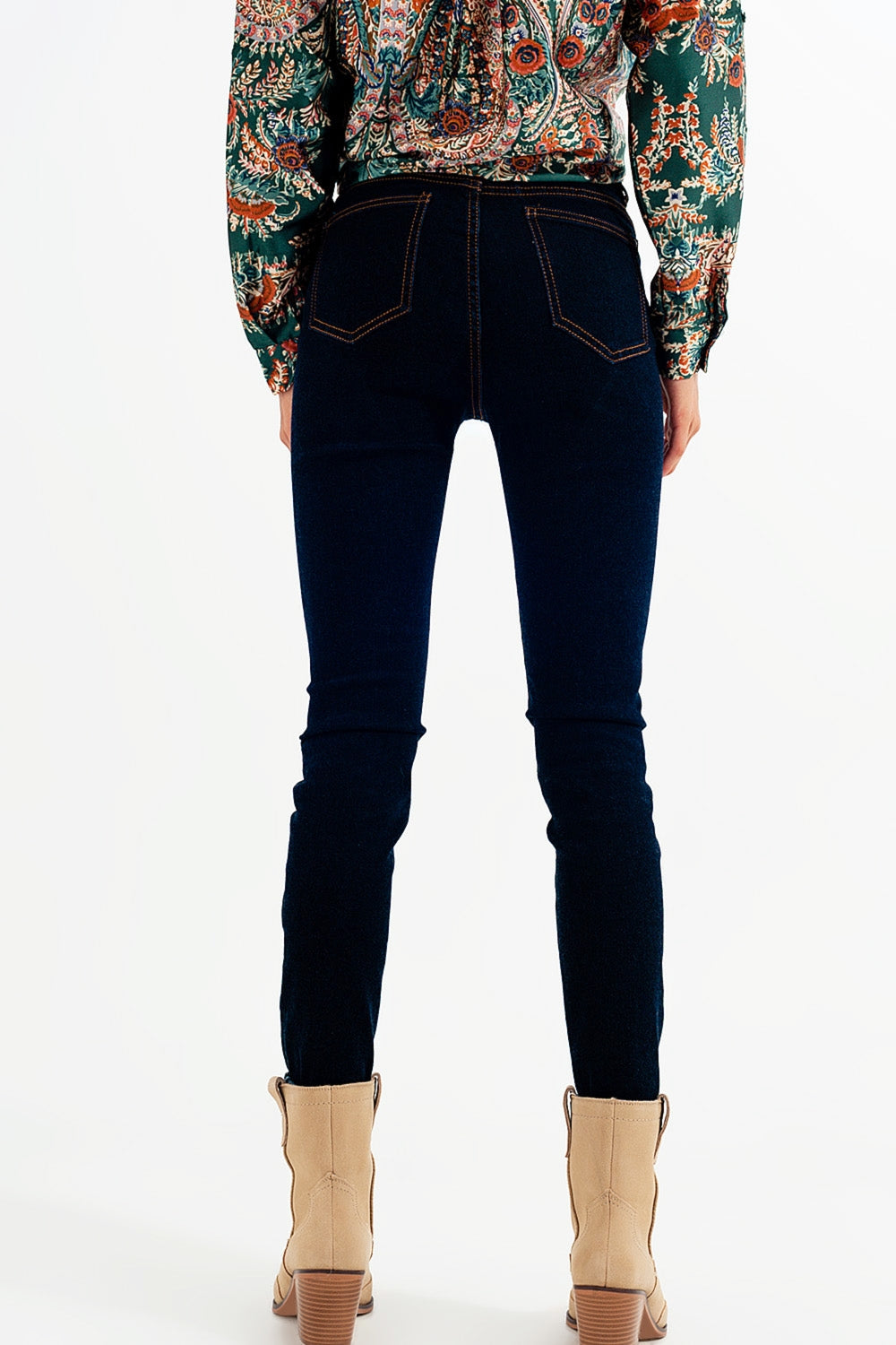 Jeans super skinny lavaggio blu scuro