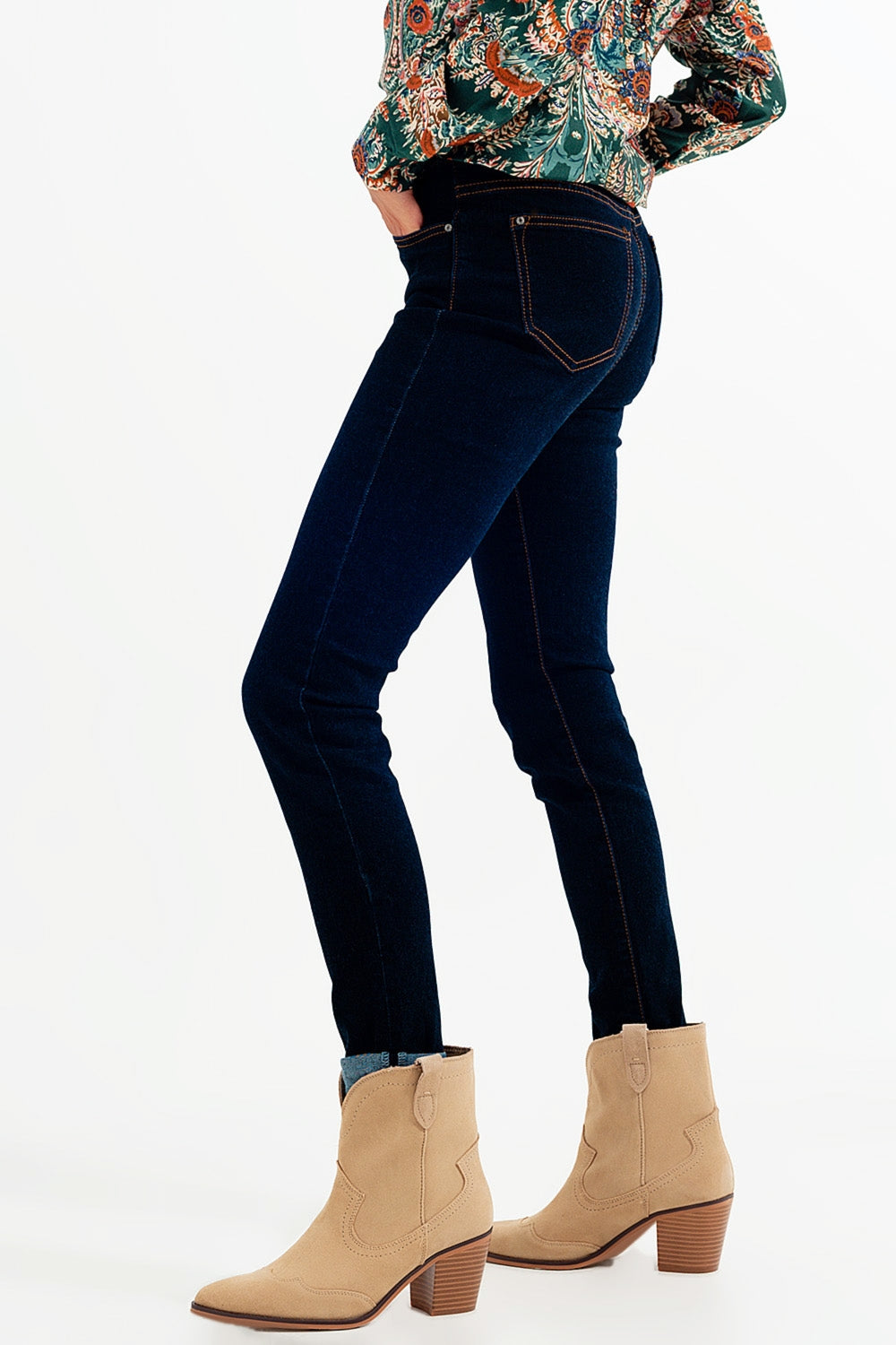 Jeans super skinny lavaggio blu scuro