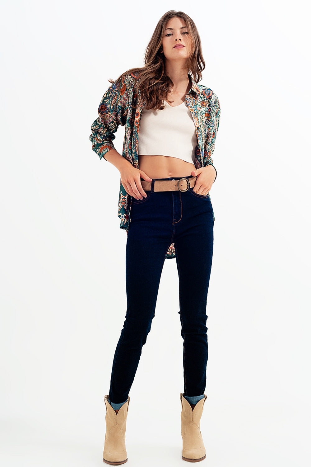 Jeans super skinny lavaggio blu scuro