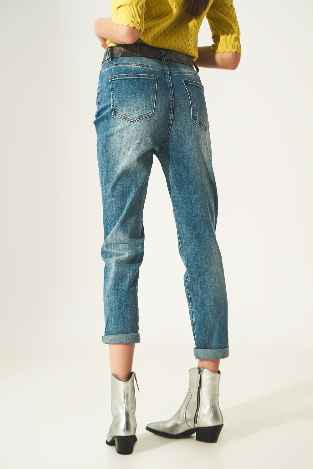 Jeans used look blu chiaro