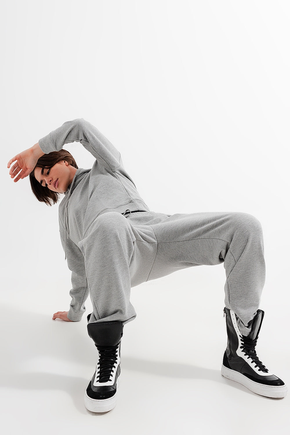 Joggers in grigio chiaro mélange