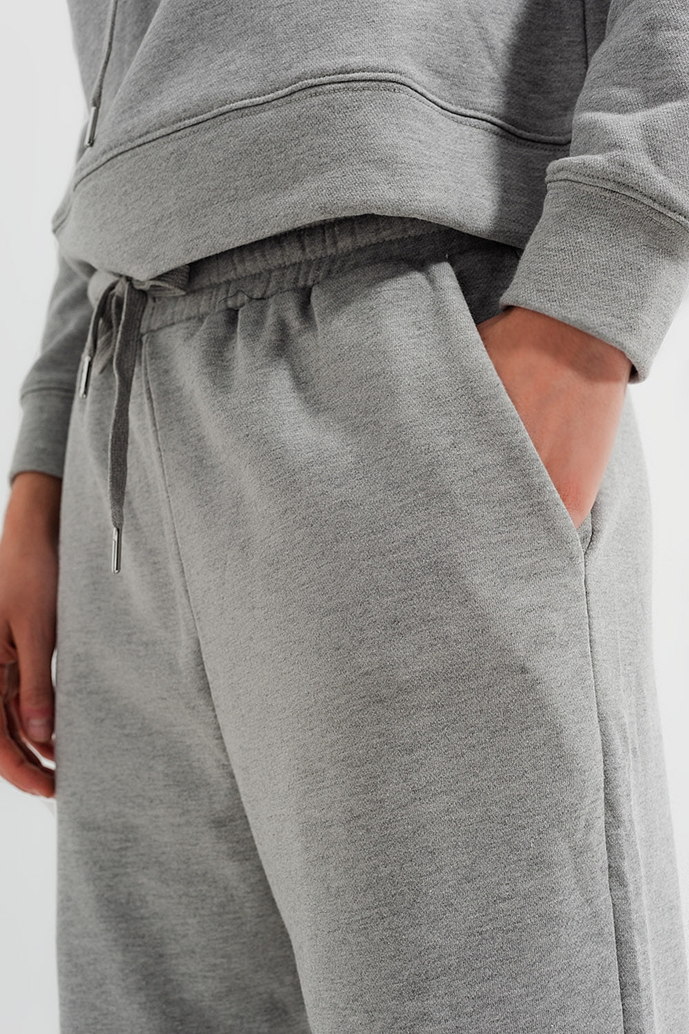 Joggers in grigio chiaro mélange
