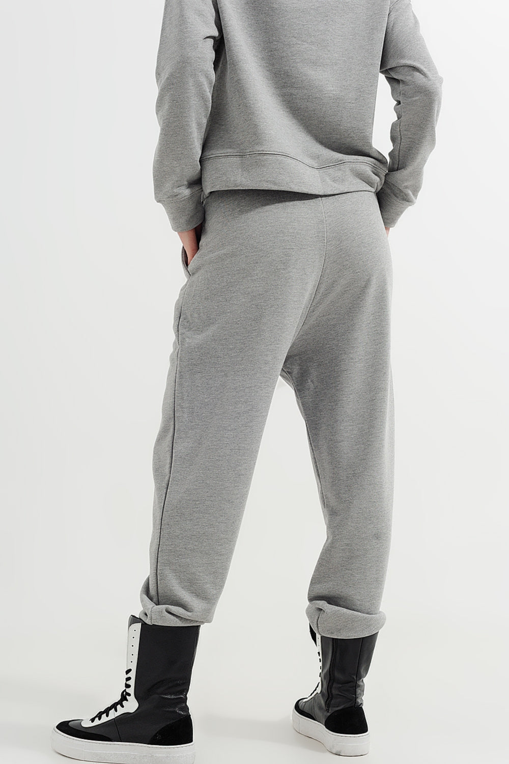 Joggers in grigio chiaro mélange