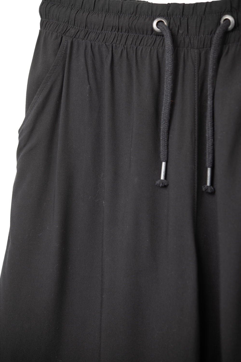 Joggers neri a gamba larga