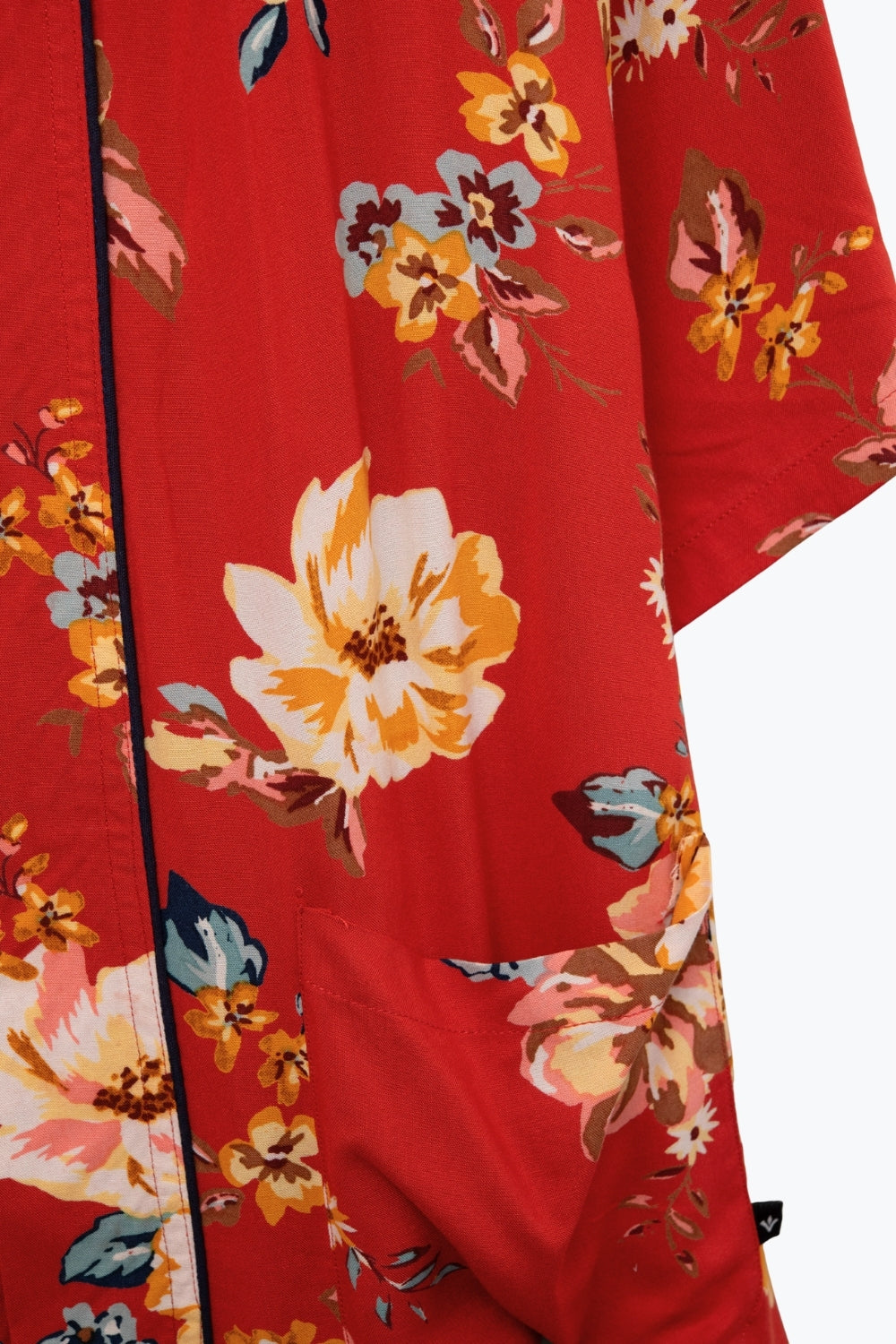 Kimono lungo rosso floreale