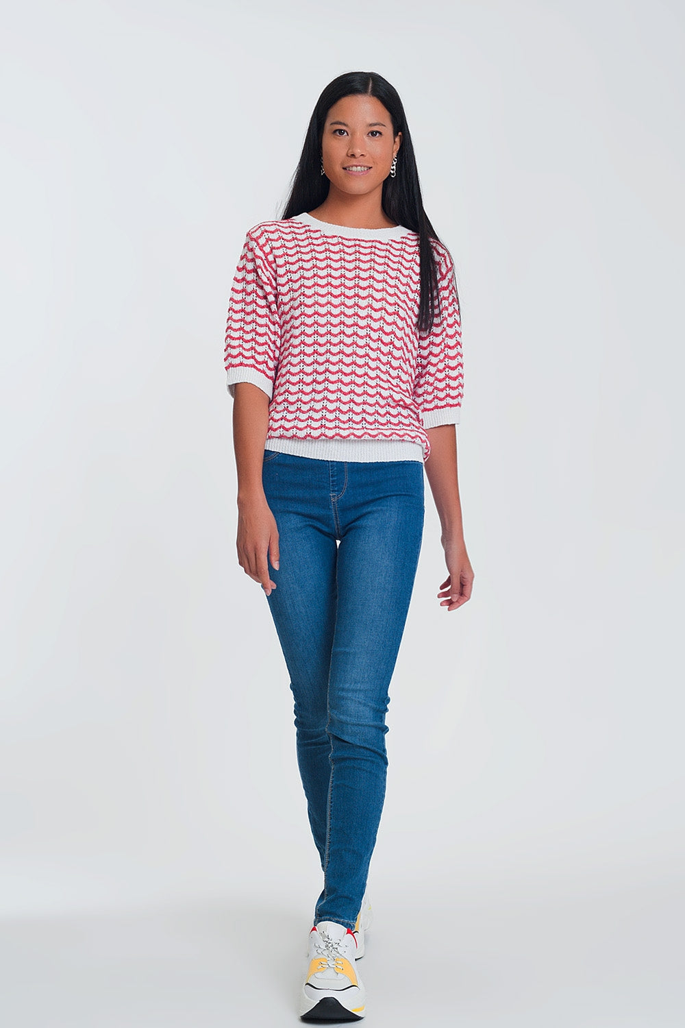 Leggings effetto jeans lavaggio scuro