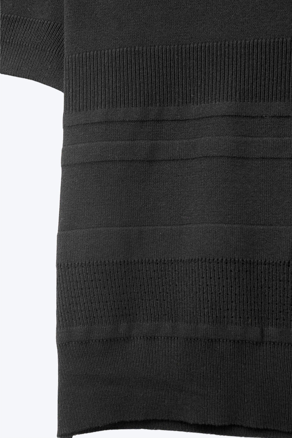 Maglia a righe testurizzate in nero