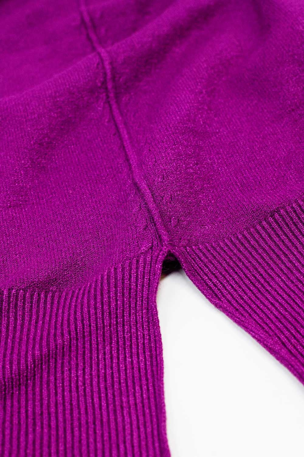 Maglia sciolta fucsia con dettaglio posteriore aperto