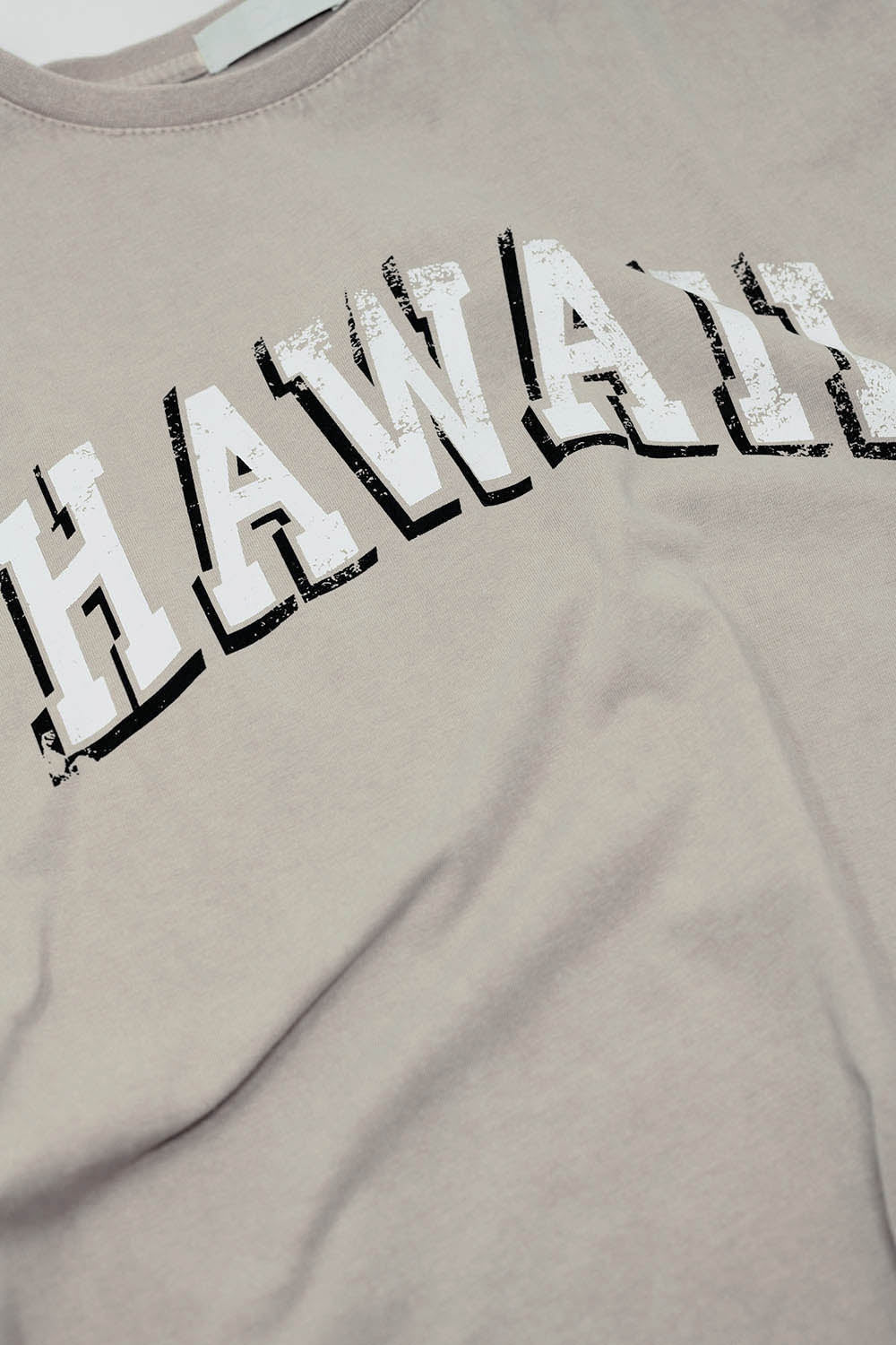 Maglietta Hawaii effetto lavato beige