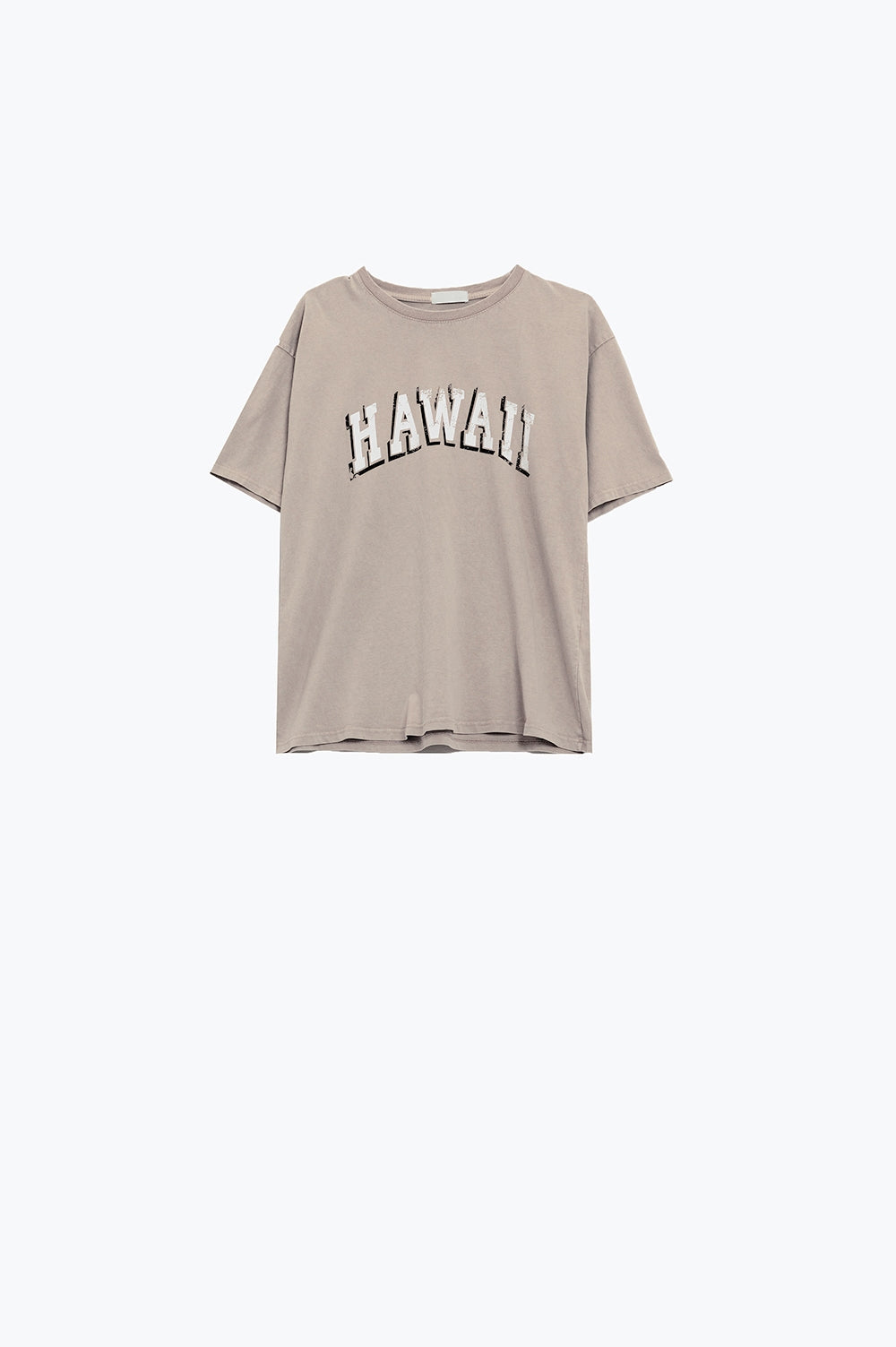 Maglietta Hawaii effetto lavato beige