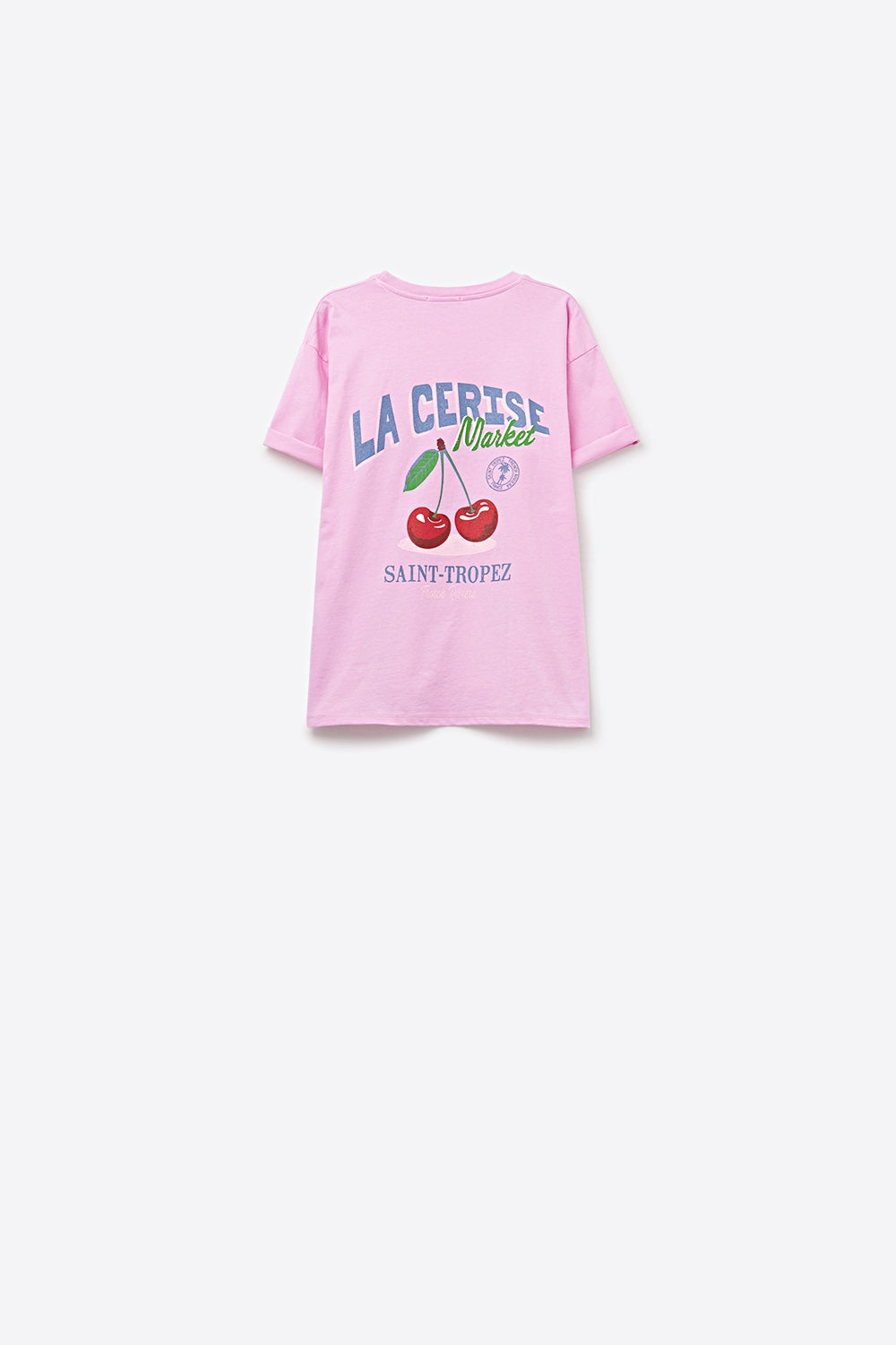Maglietta rosa con grafica La Cerise Market Saint-Tropez