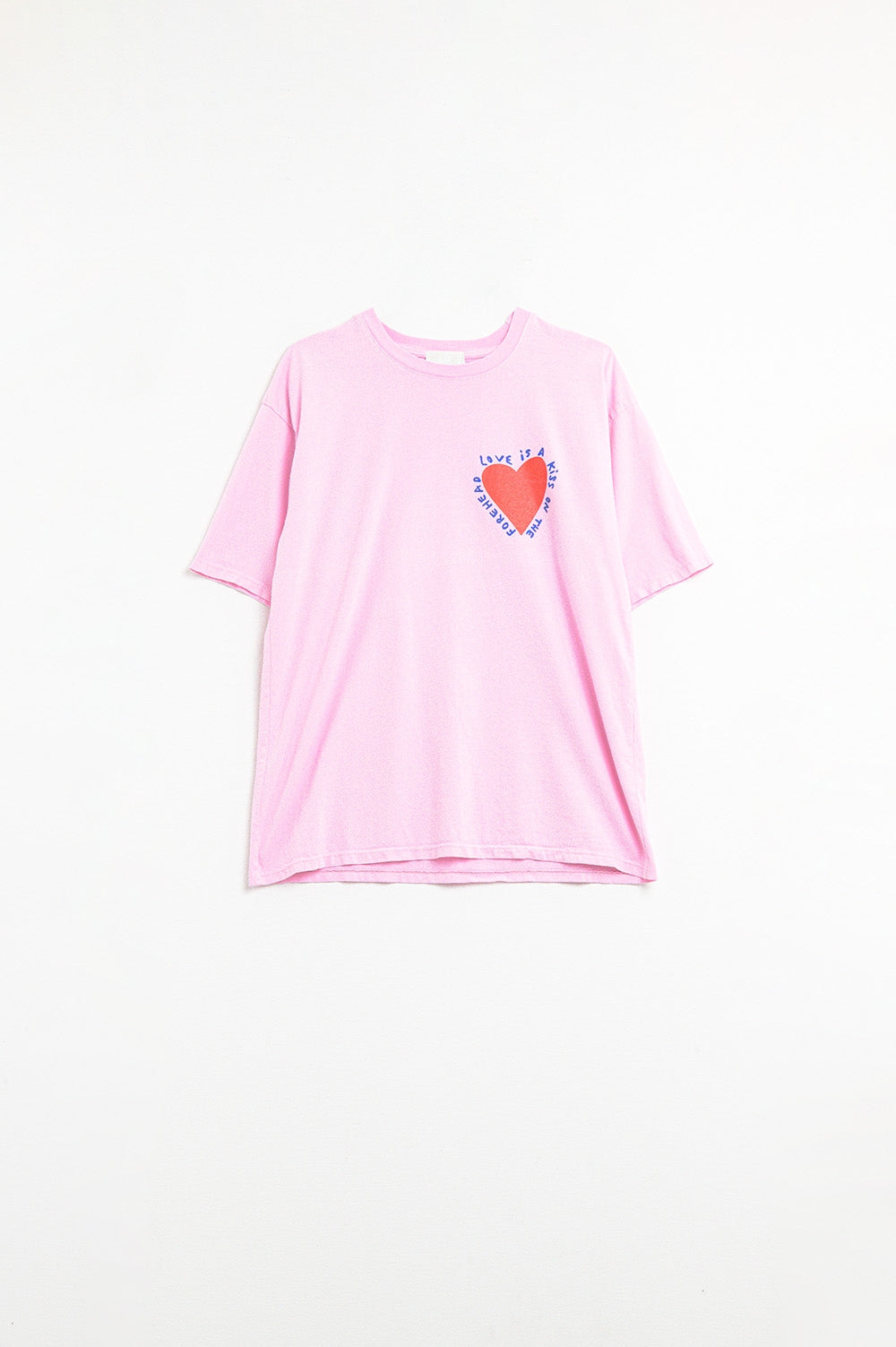 Q2 Maglietta rosa L'amore è un bacio sulla fronte
