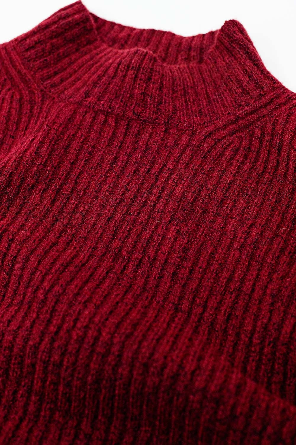 maglione a collo alto a costine in stile rilassato